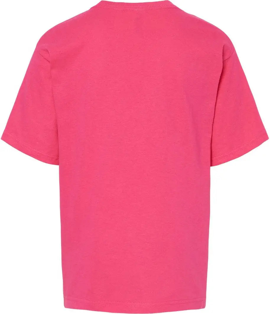 M&o 4850m Youth Gold Soft Touch T-shirt - 4850 - Neon Pink - Xs