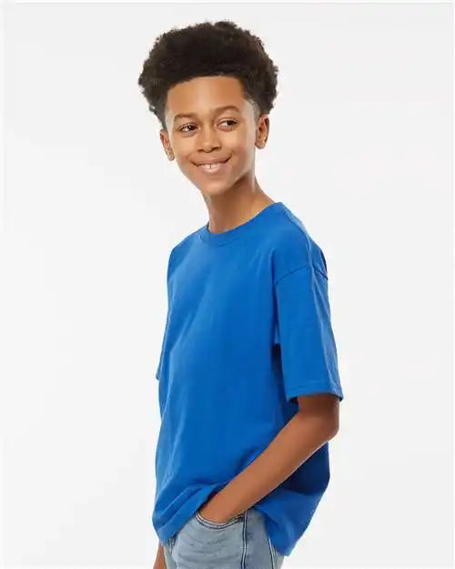 M&amp;o 4850m Youth Gold Soft Touch T-shirt - 4850 - Royal