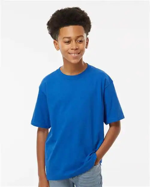M&amp;o 4850m Youth Gold Soft Touch T-shirt - 4850 - Royal