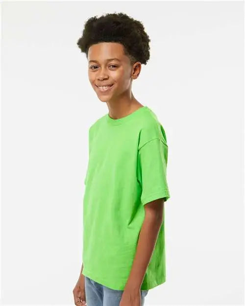 M&o 4850m Youth Gold Soft Touch T-shirt - 4850 - Vivid Lime