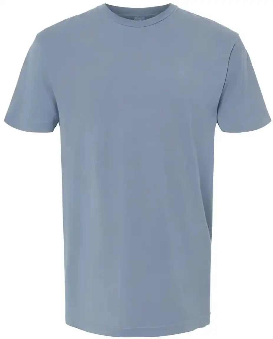 M&amp;o 6500m Unisex Vintage Garment Dyed t Shirt Blue Jean