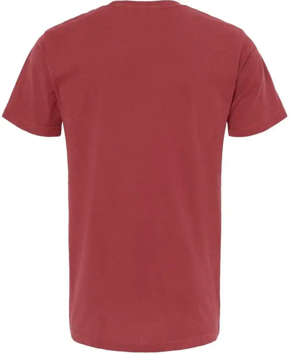 M&amp;o 6500m Unisex Vintage Garment Dyed t Shirt Crimson