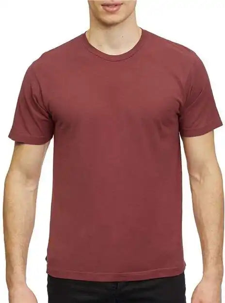 M&amp;o 6500m Unisex Vintage Garment Dyed t Shirt Crimson