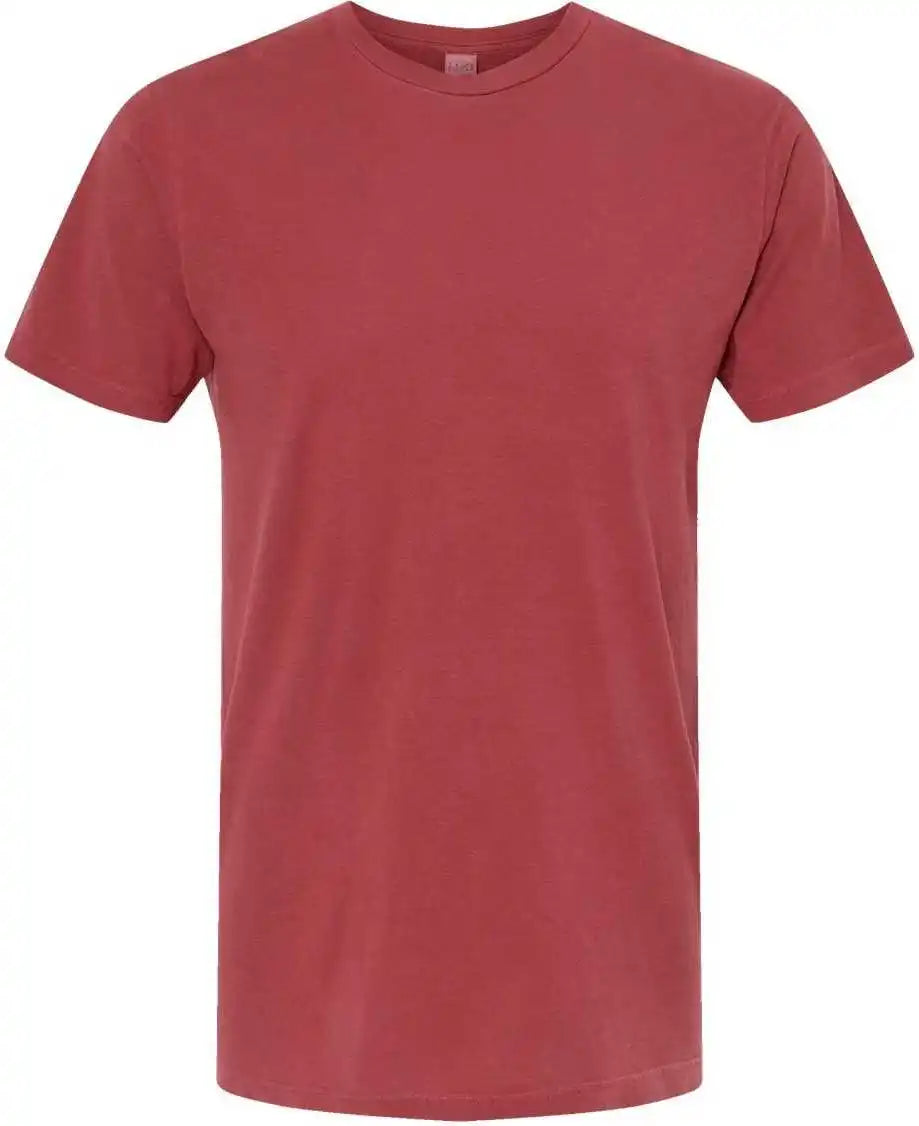 M&amp;o 6500m Unisex Vintage Garment Dyed t Shirt Crimson