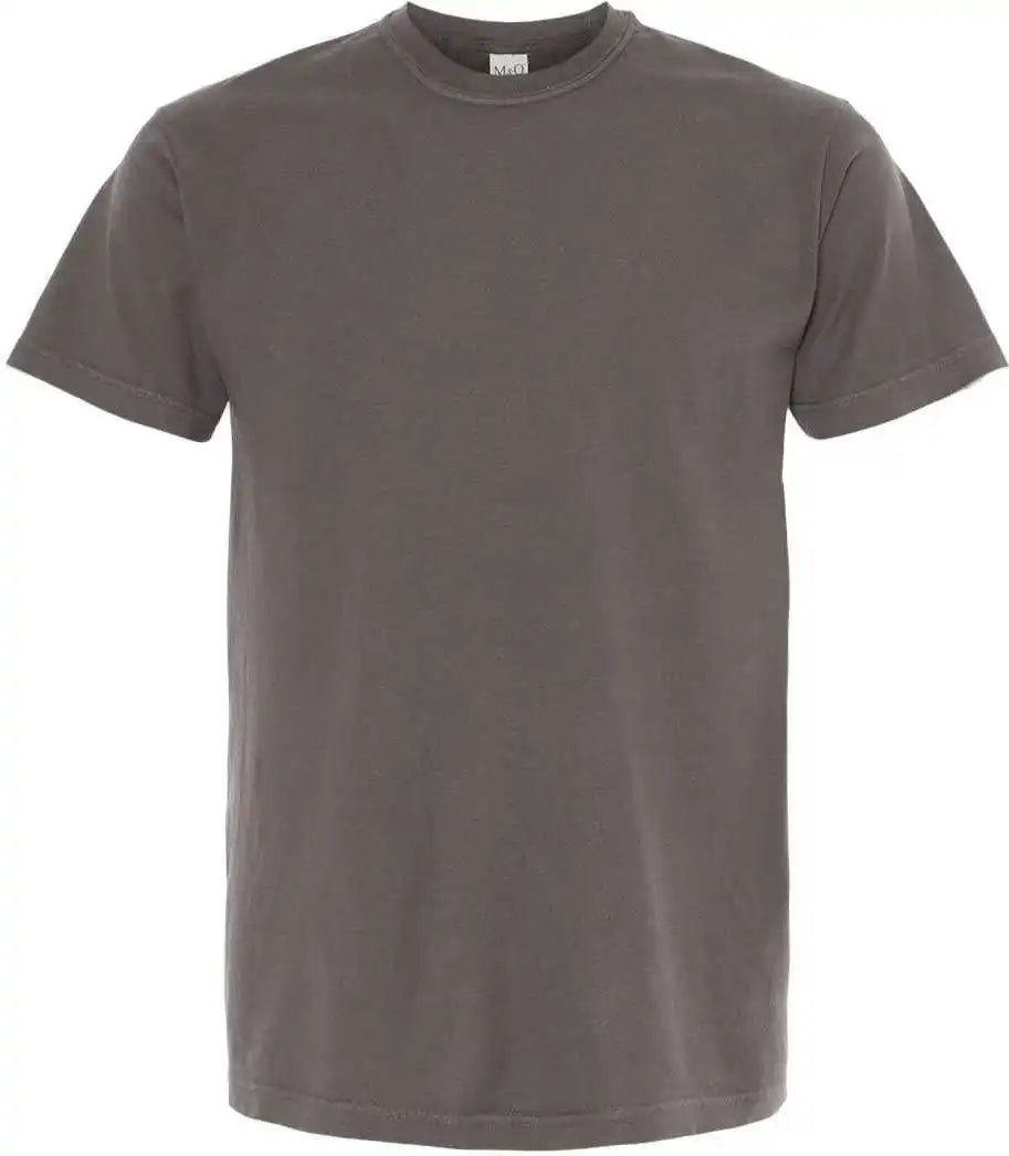 M&amp;o 6500m Unisex Vintage Garment Dyed t Shirt Pepper