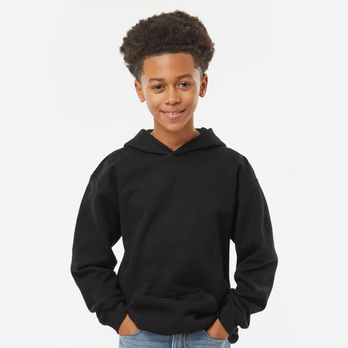 M&o 7800y Youth Ace Fleece Hooded Sweatshirt - Black