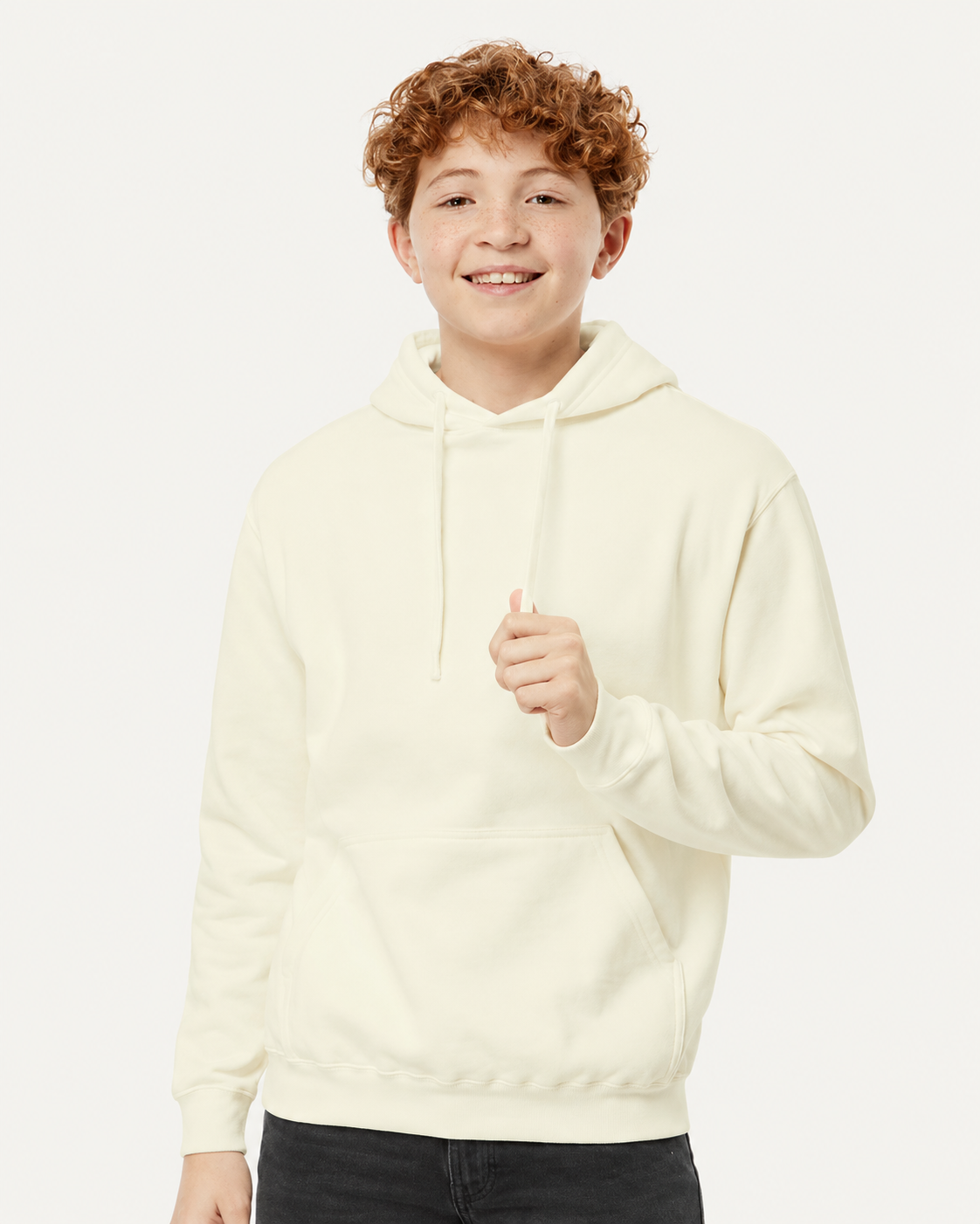 M&o 7800y Youth Ace Fleece Hooded Sweatshirt - Natural