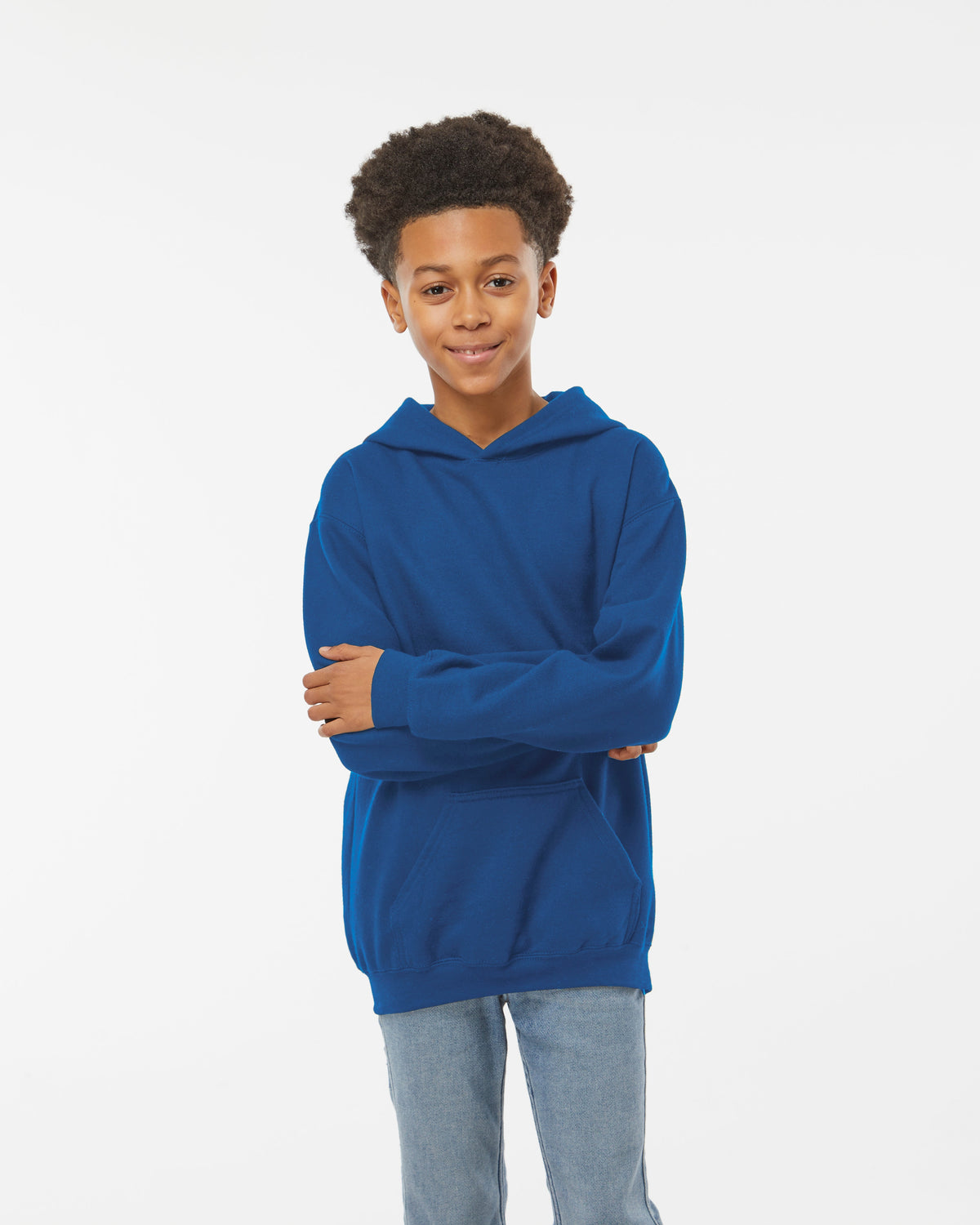 M&o 7800y Youth Ace Fleece Hooded Sweatshirt - Royal