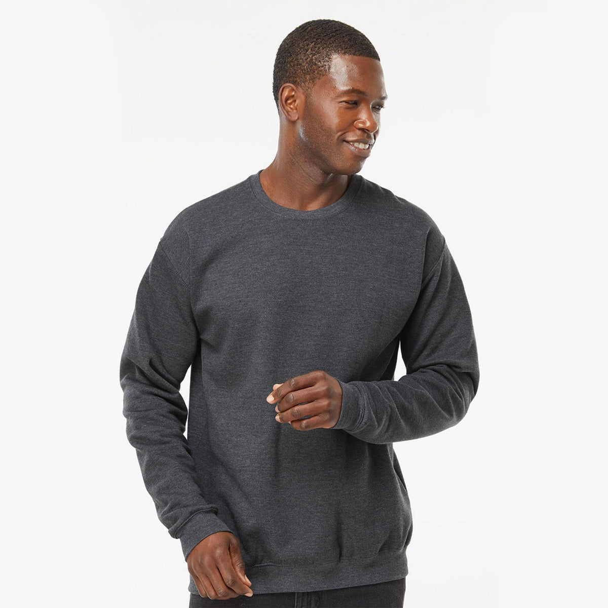 M&o 7810 Unisex Ace Fleece Crewneck Sweatshirt - Dark Heather
