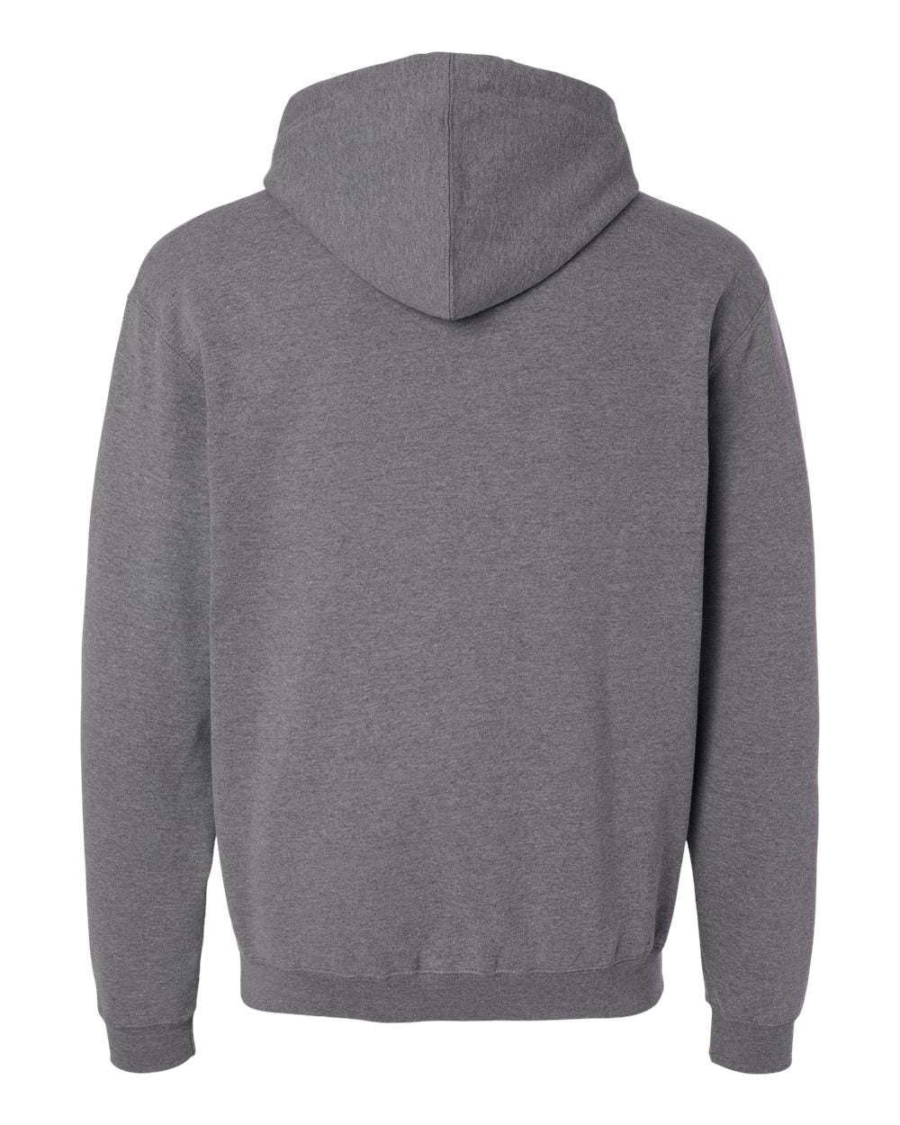 Front view of Heather Grey M&O 7800 ACE Fleece Hooded Sweatshirt