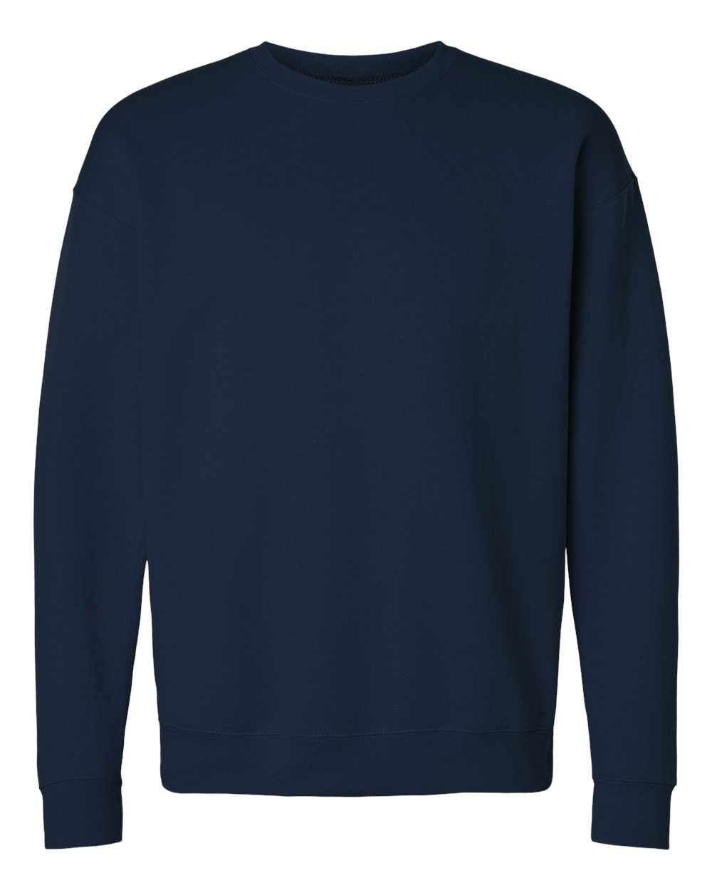 Front view of Deep Navy M&O 7810 ACE Fleece Crewneck Sweatshirt