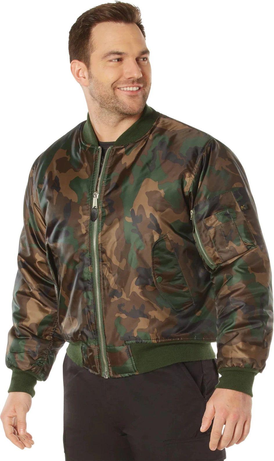 Ma-1 Flight Jacket - Woodland Camo / Xs