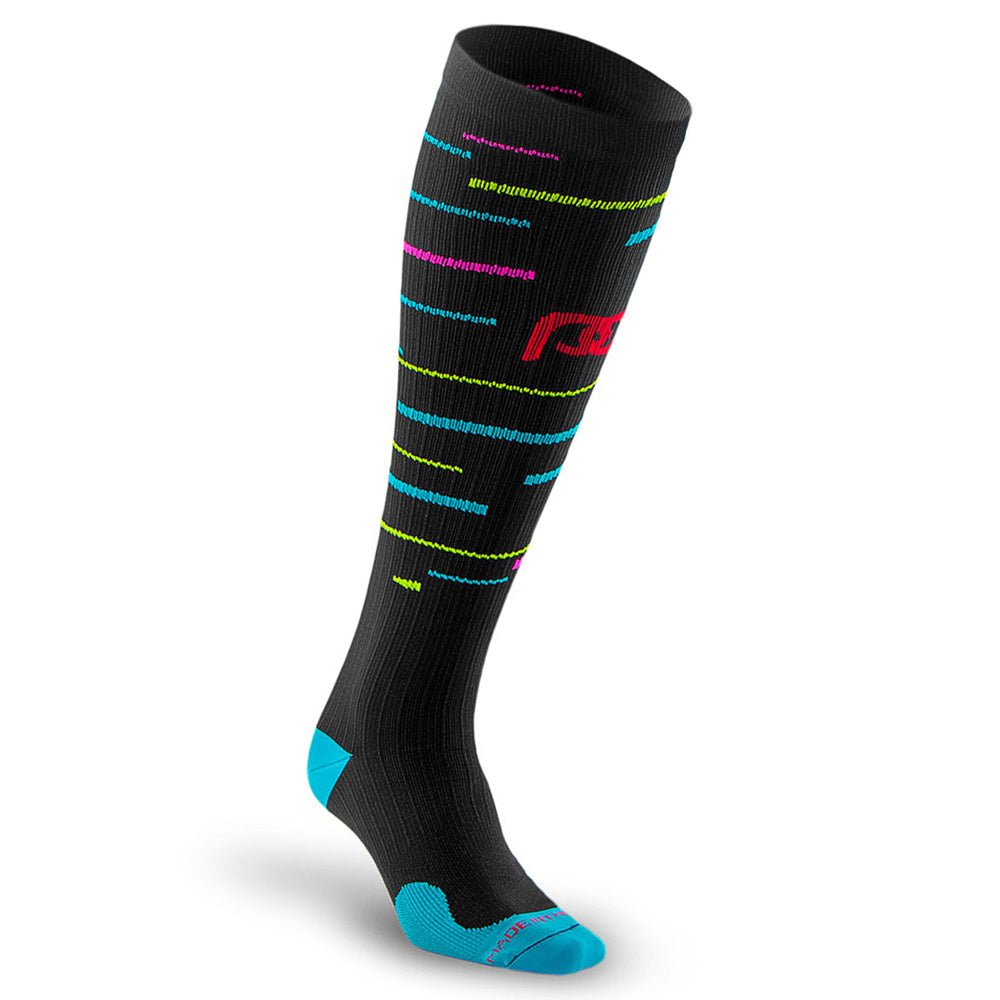 Marathon Black with Neon Stripes - Xs
