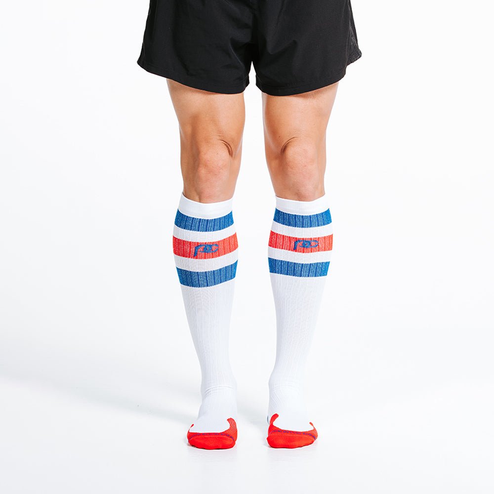 Marathon White Red and Blue Stripe