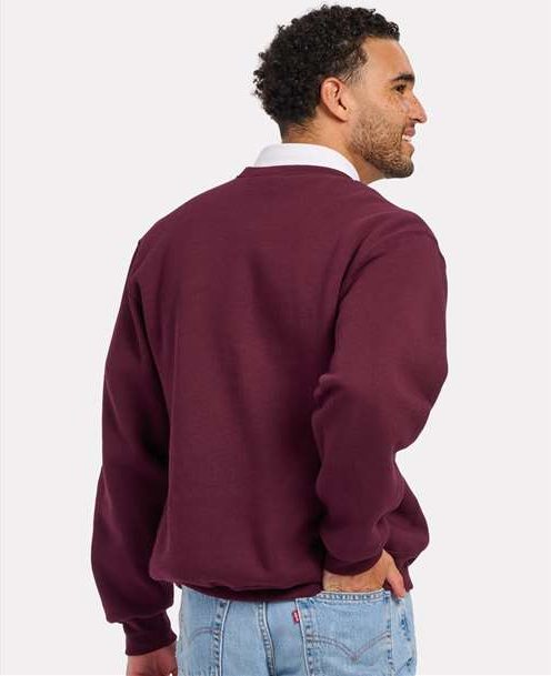 Maroon Fleece Crew Pullover - BM5101