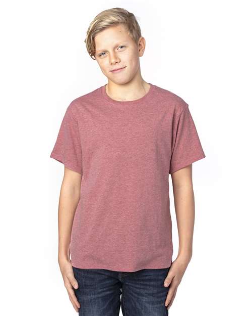 Maroon Heather Youth Ultimate CVC T-Shirt - 600A