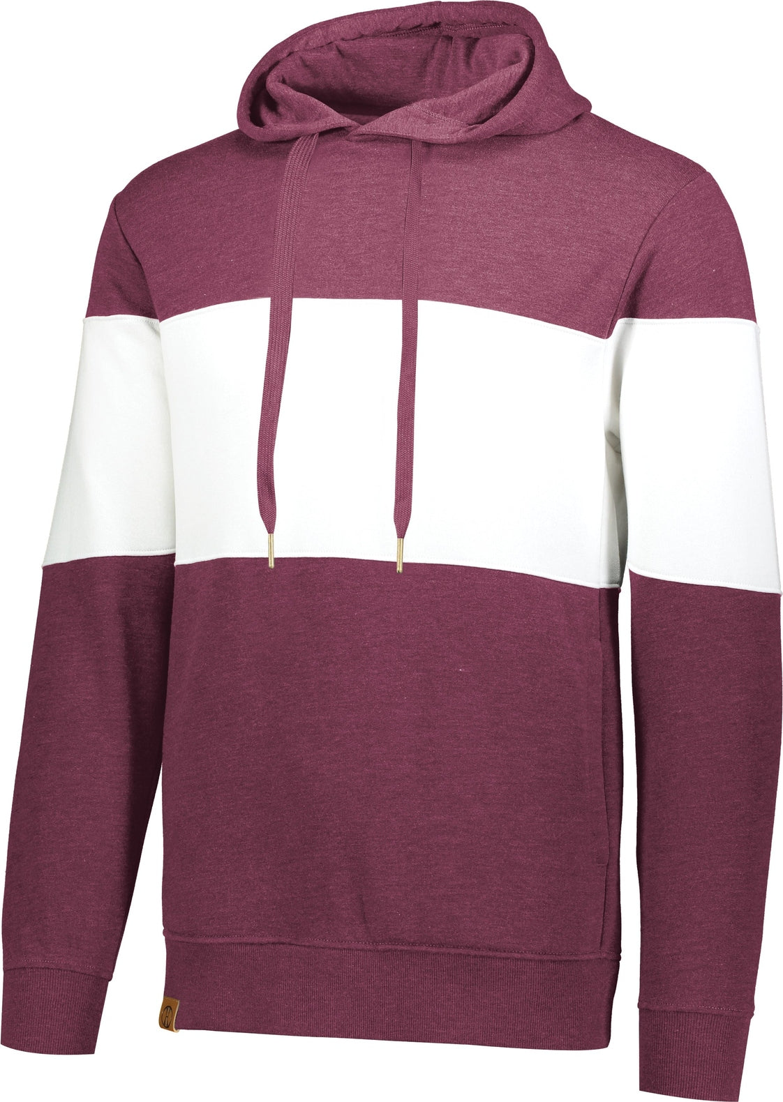 MAROON HEATHER/WHITE ALL-AMERICAN HOODIE