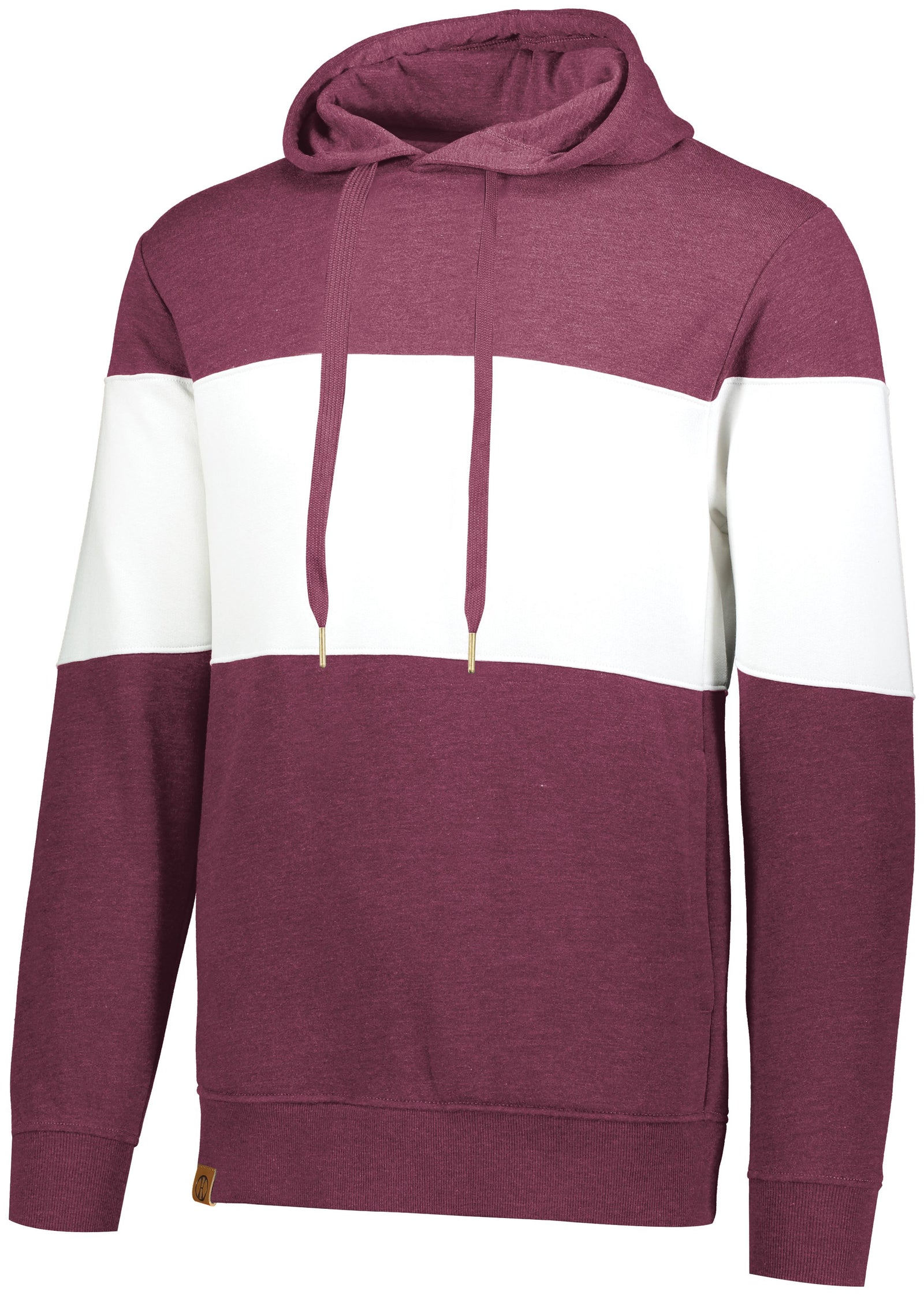 MAROON HEATHER/WHITE ALL-AMERICAN HOODIE