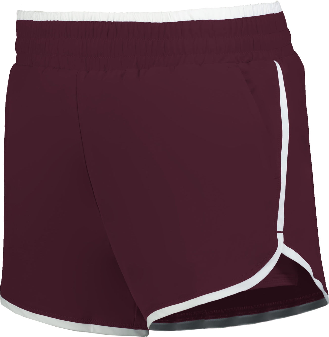 MAROON (HLW) LDS DOUBLE COURT SHORTS