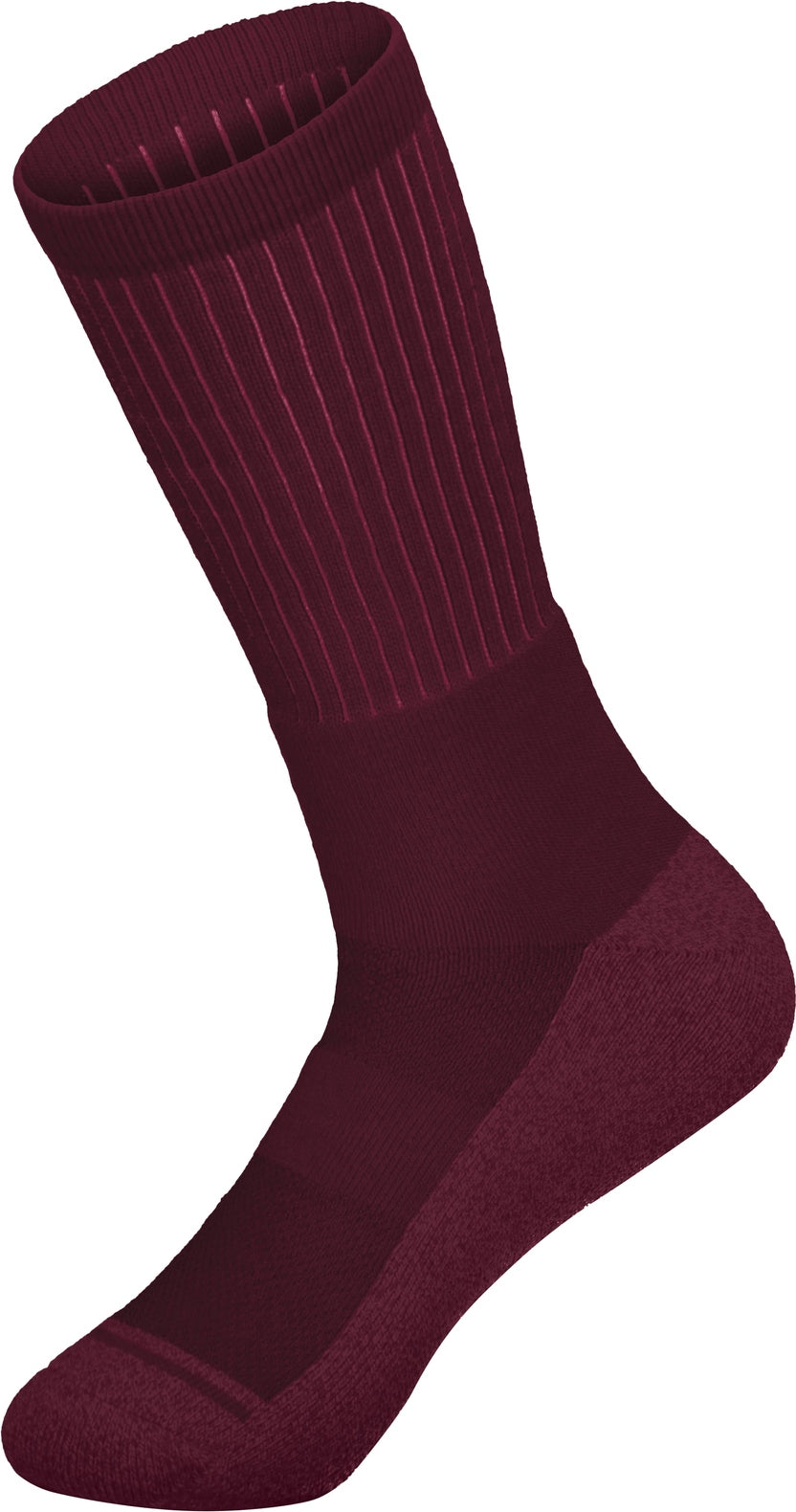 MAROON (HLW) TONAL CREW SOCK