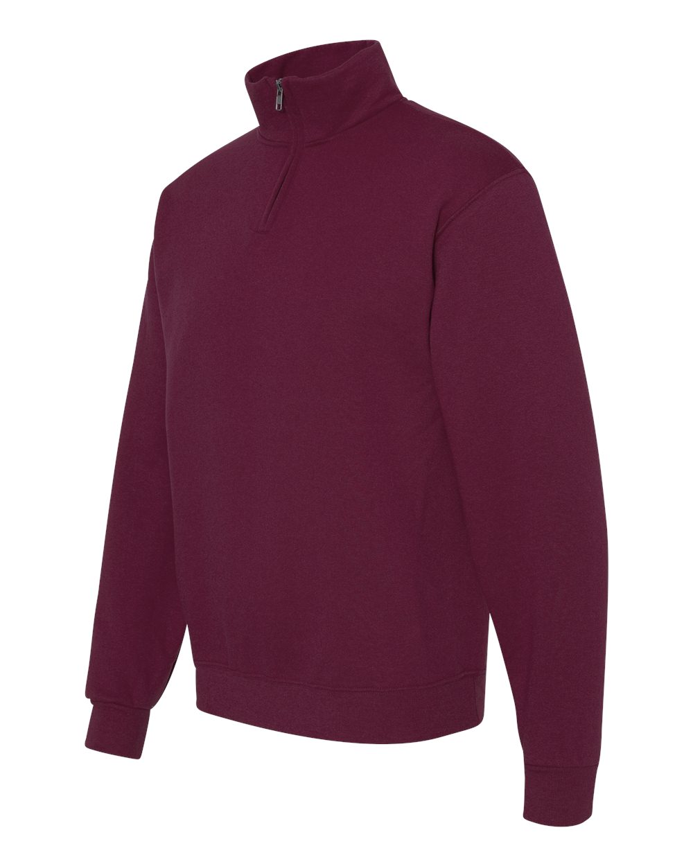 Maroon Nublend® Cadet Collar Quarter-Zip Sweatshirt - 995MR