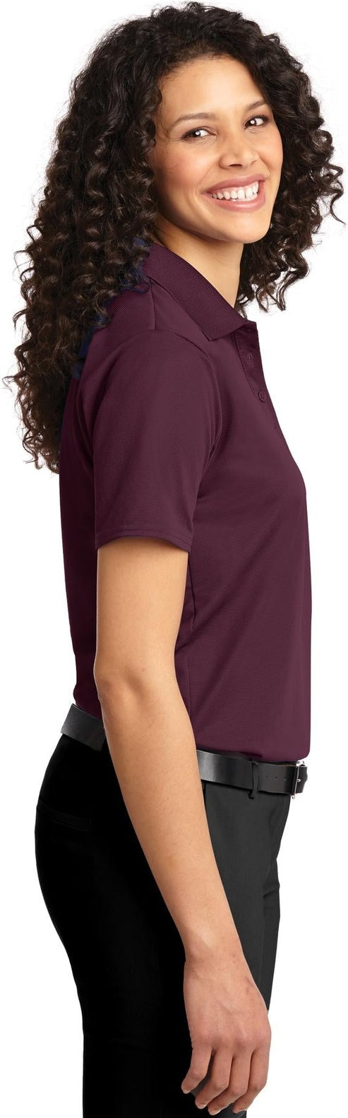Maroon Port Authority Women's Dry Zone Ottoman Polo. L525