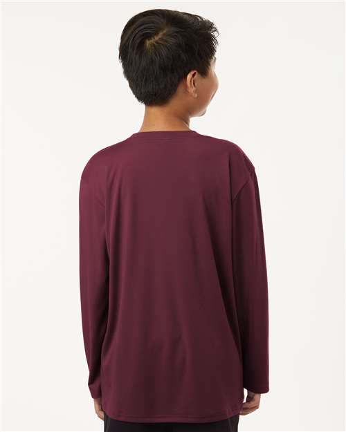 Maroon Pro-Lock Youth Performance Long Sleeve T-Shirt - 48400Y