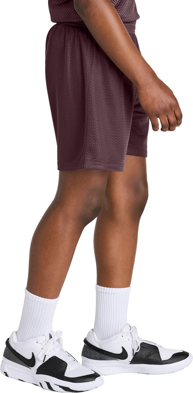 Maroon Sport-Tek Youth PosiCharge Mesh 5" Short YST5100
