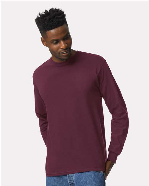 Maroon Ultra Cotton® Long Sleeve T-Shirt - 2400