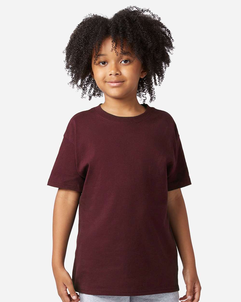 Maroon Youth Jersey T-Shirt - CH1081 plain