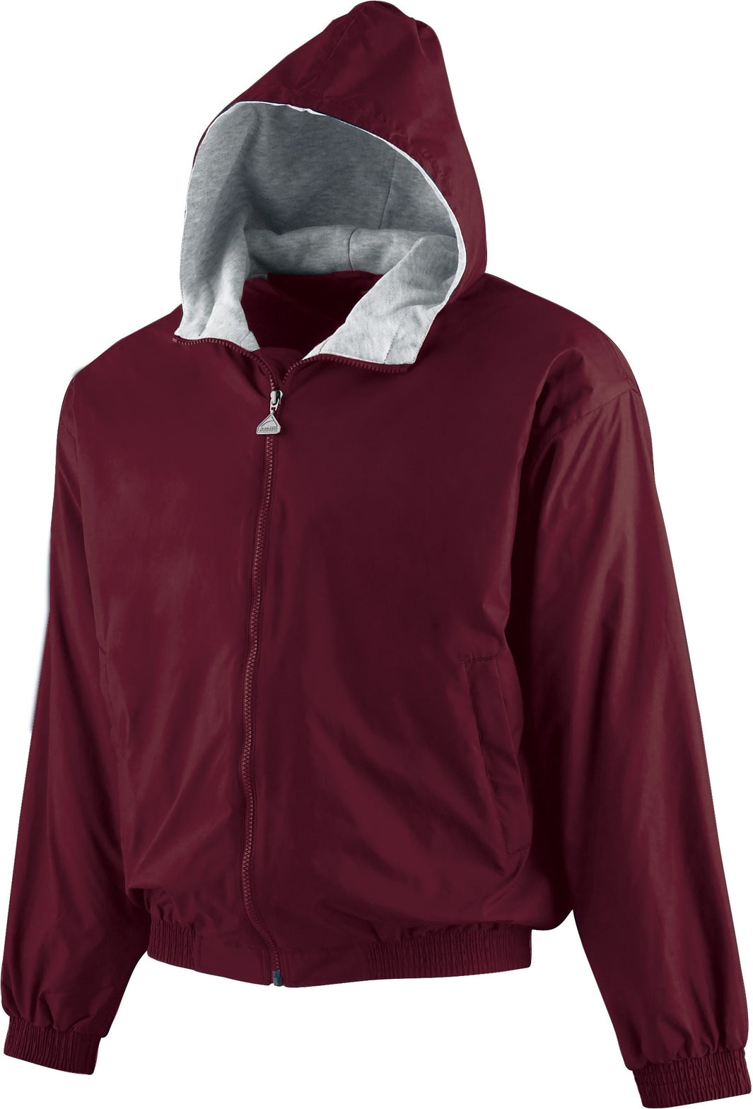 MAROON YTH HOODED TAFFETA JKT/FLC LND