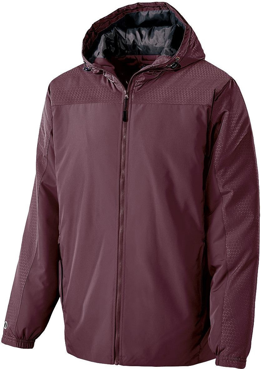MAROON/CARBON BIONIC HOODED JACKET