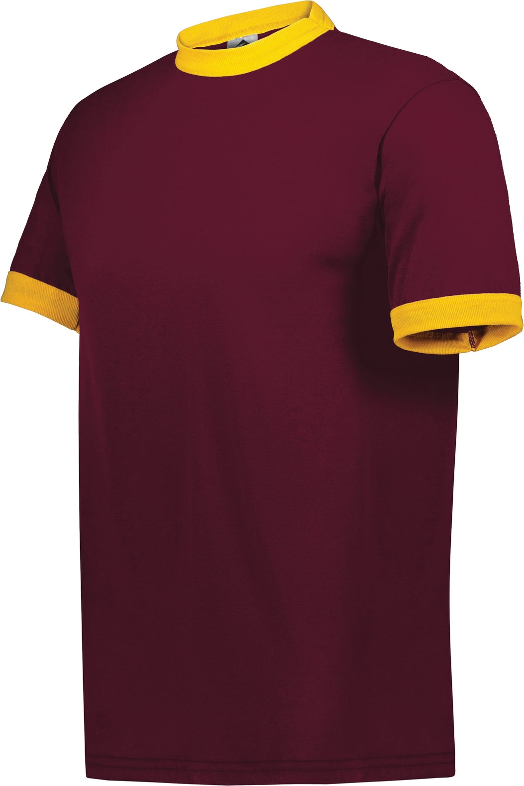 MAROON/GOLD ADULT RINGER T-SHIRT