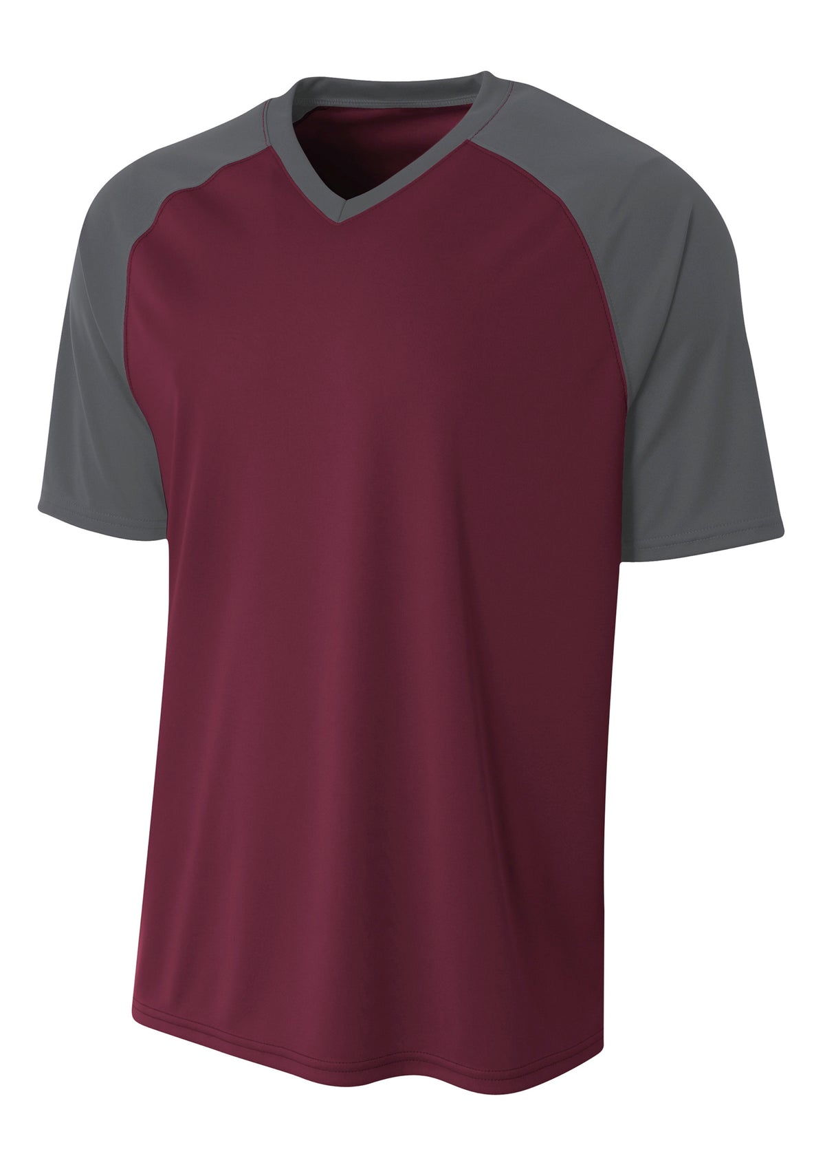 MAROON/GRAPHITE A4 Strike Raglan Tee