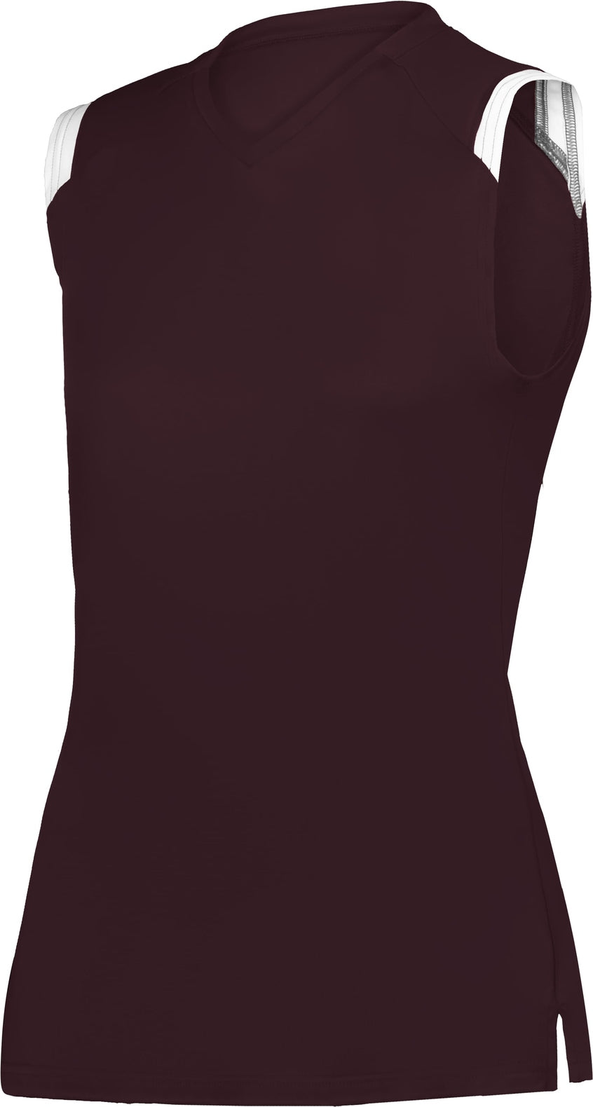 MAROON/WHITE (BA) ON THE RISE GRLS SLVLSS JSY