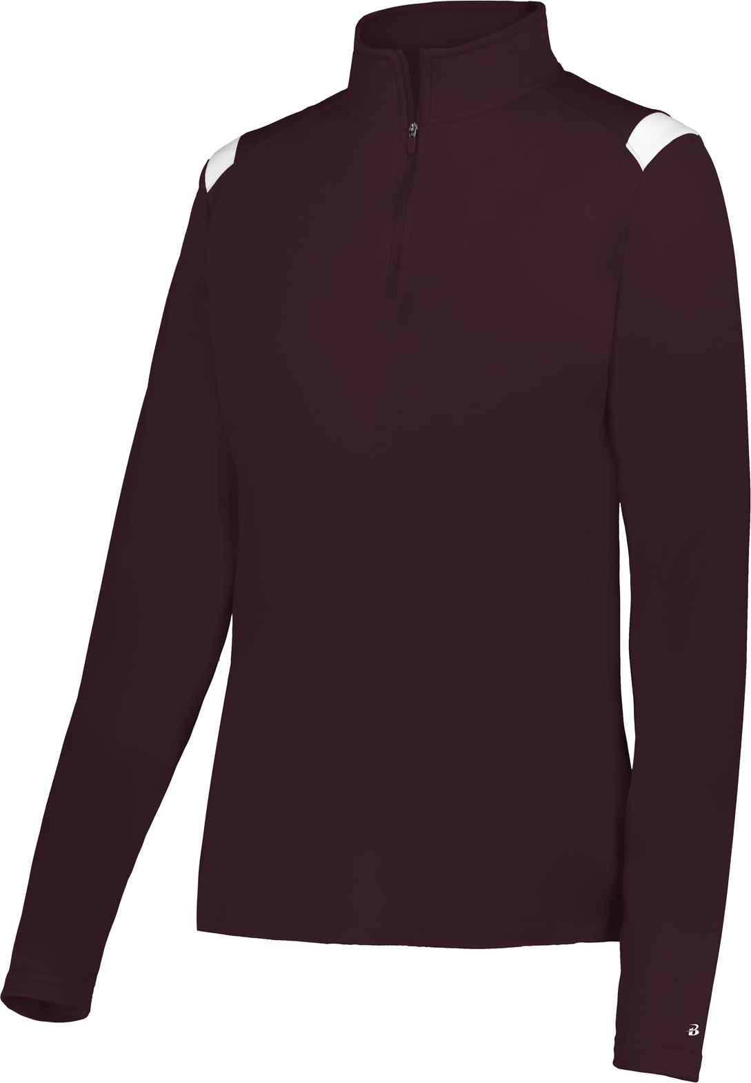 MAROON/WHITE (BA) ON THE RISE LADIES 1/4 ZIP