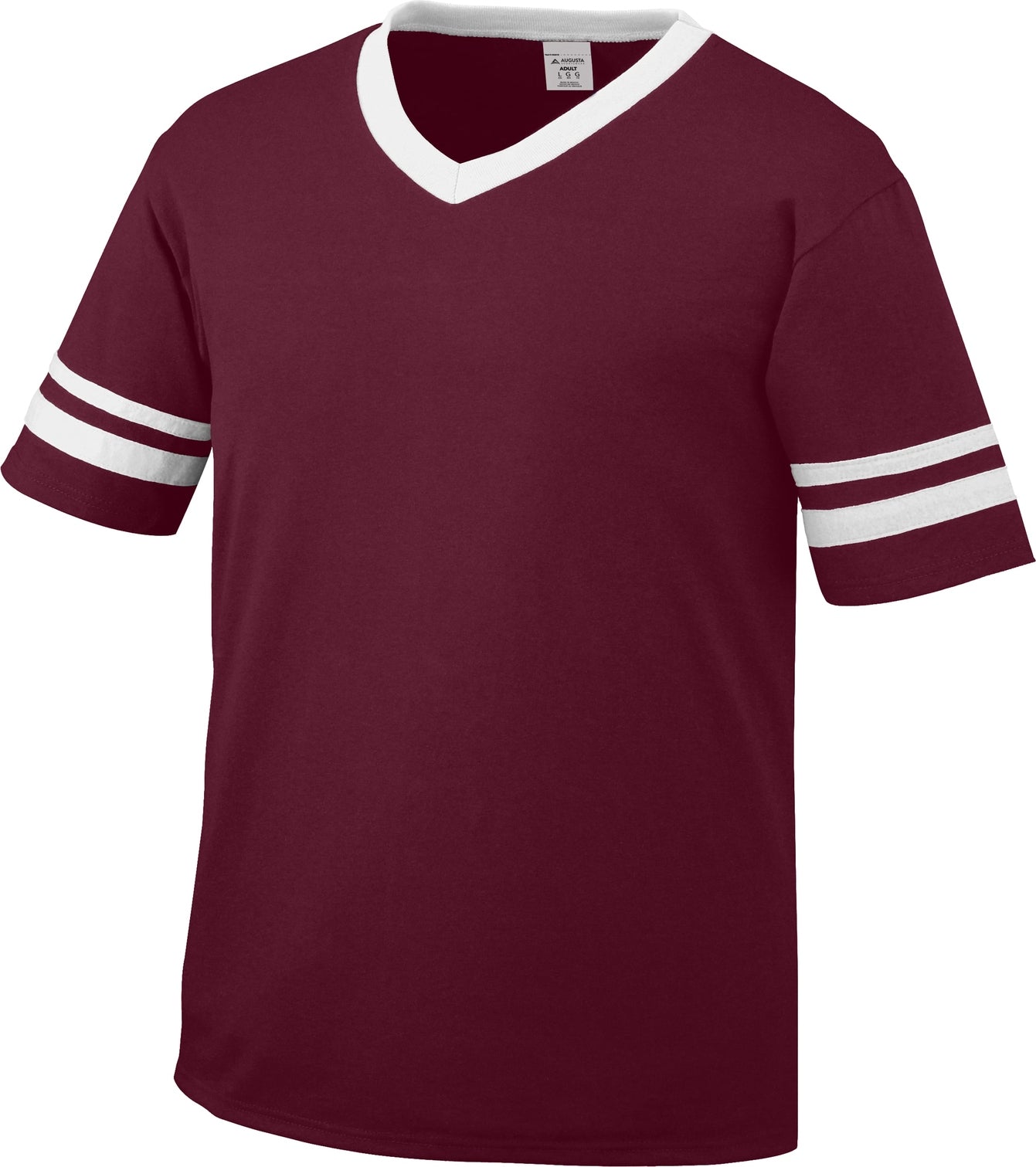 MAROON/WHITE SLEEVE STRIPE JERSEY