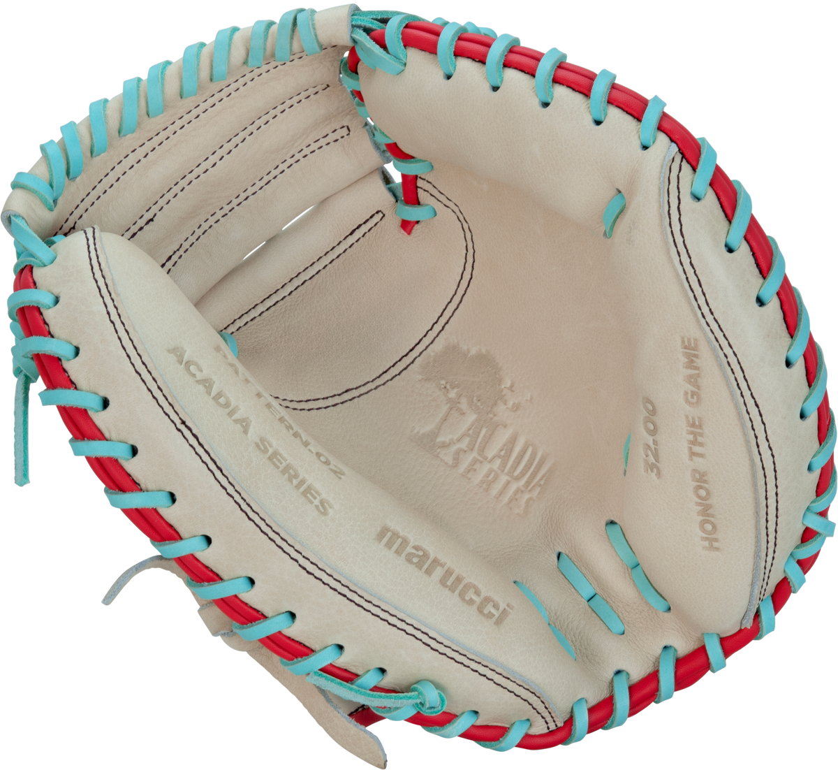 Marucci Acadia Series V3 220c1 32.00’’ Catcher’s Mitt Mfg3ac220c1 - Camel Red - Cork / Right Throw