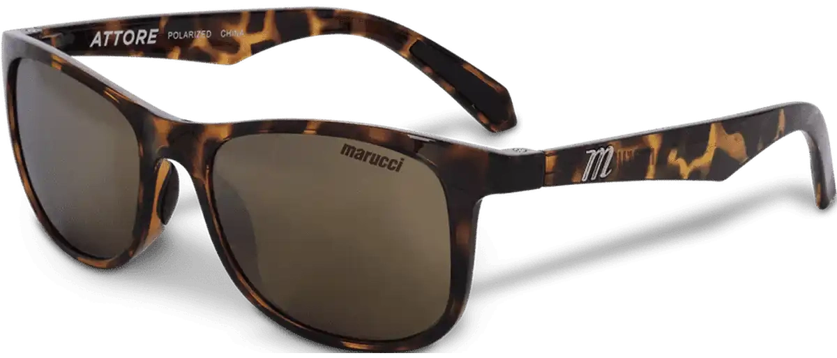 Marucci Attore Lifestyle Polarized Sunglasses Clear Tortoise Amber Gold Brown / one Size Fits Most