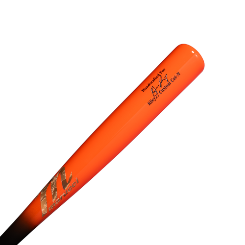 Marucci Austin Riley Ar27 Pro Model Exclusive Maple Bat Mve6rly27 - Fade Black Blaze Orange