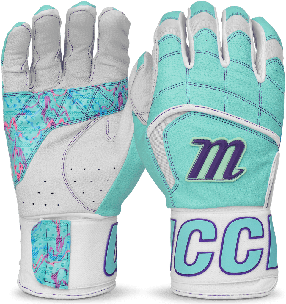 Marucci Blacksmith Tactical Adult Batting Gloves - Mint Purple