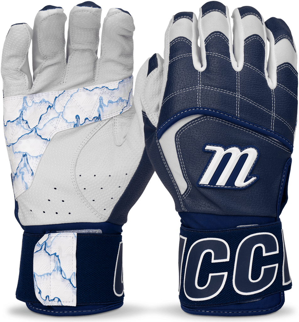 Marucci Blacksmith Tactical Adult Batting Gloves - Navy White