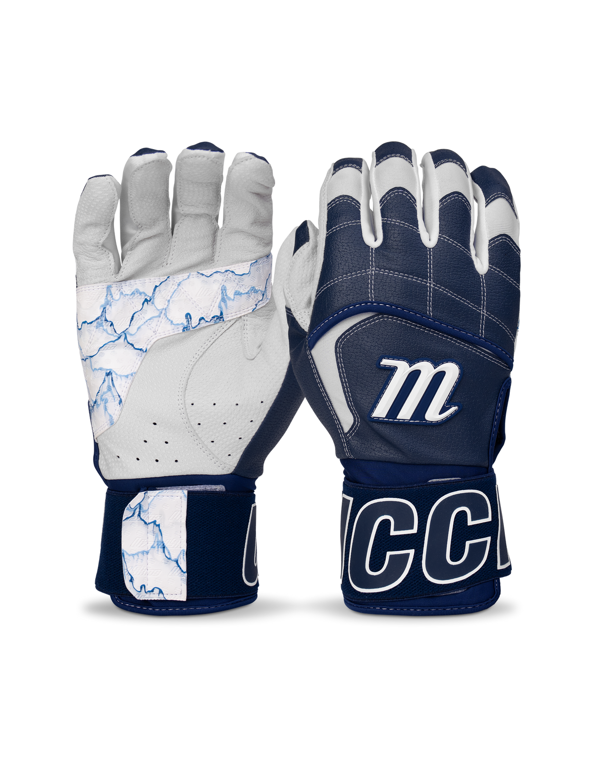 Marucci Blacksmith Tactical Youth Batting Gloves - Navy White