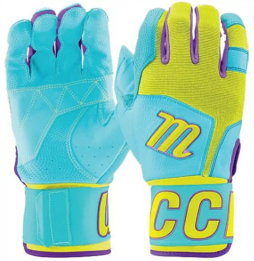 Marucci Blacksmith V2 Baseball Adult Batting Gloves - Mint Yellow