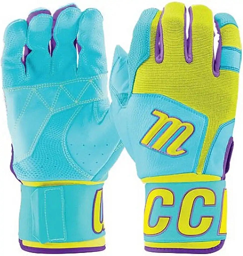 Marucci Blacksmith V2 Baseball Adult Batting Gloves - Mint Yellow