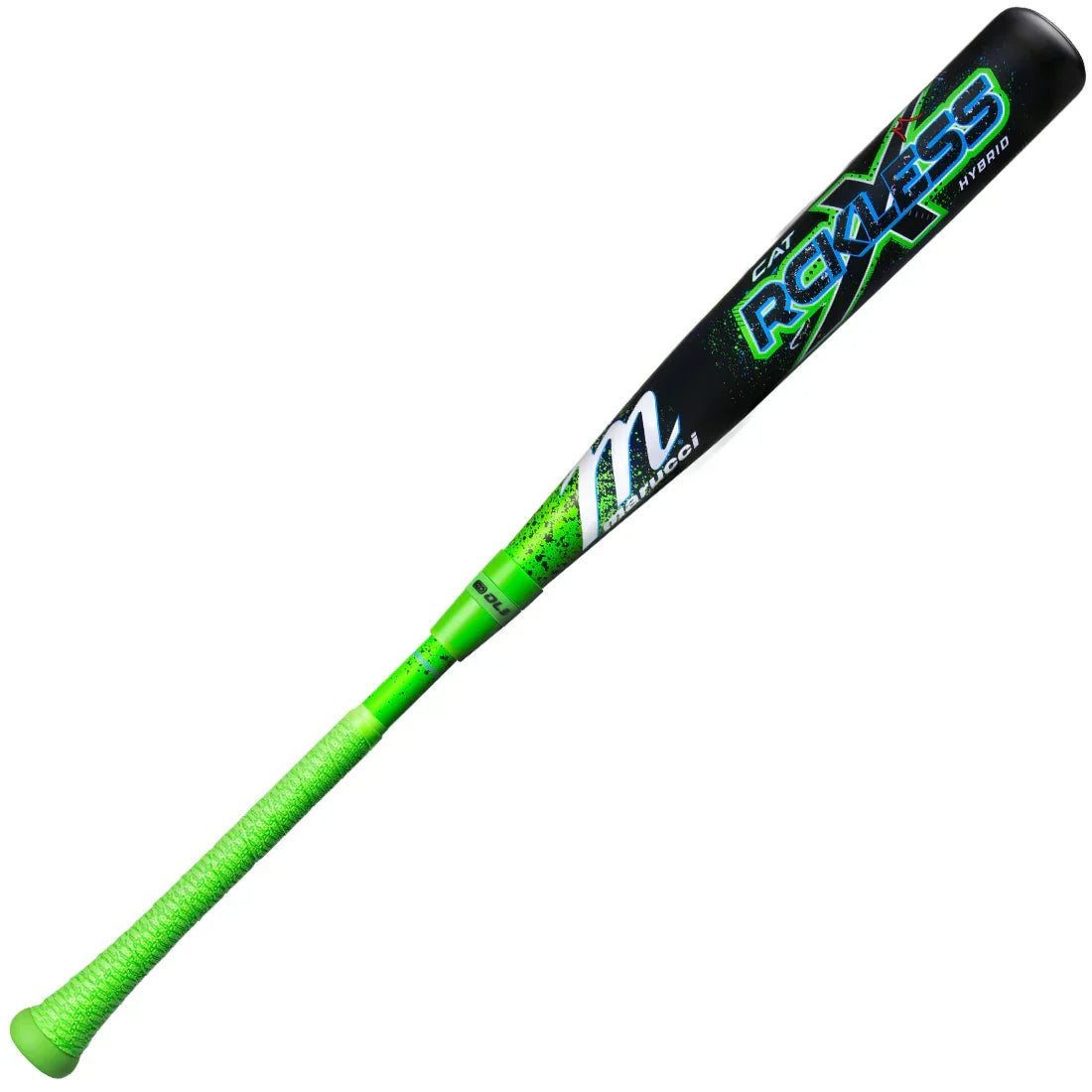 Marucci Cat x Rckless Hybrid (-3) Bbcor Bat Mcbcrh - Black Lime Green Blue