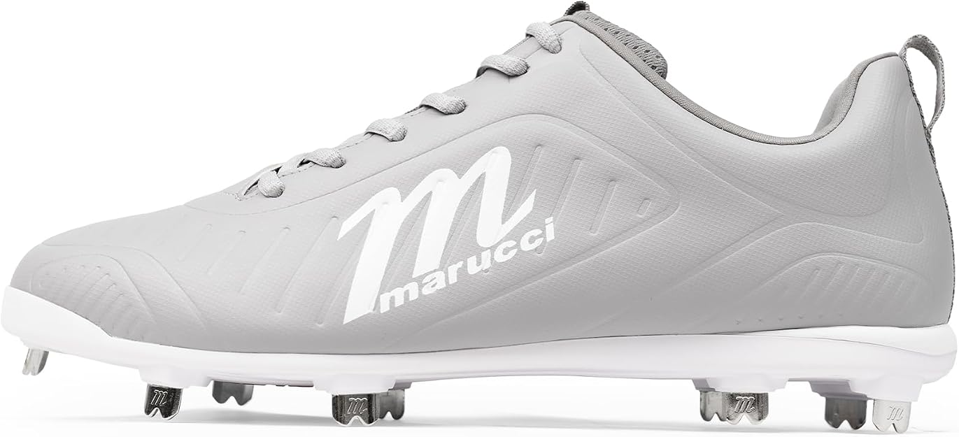 Marucci Flt Adult Metal Baseball Cleats Mfwfls - Cool Gray White