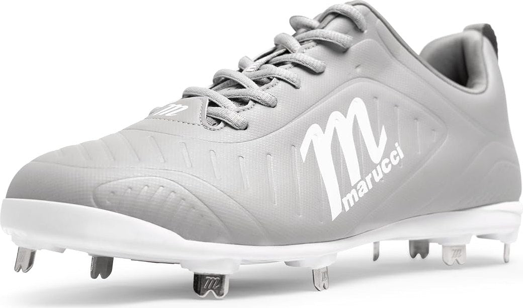 Marucci Flt Adult Metal Baseball Cleats Mfwfls - Cool Gray White
