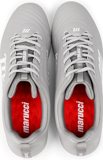 Marucci Flt Adult Metal Baseball Cleats Mfwfls - Cool Gray White