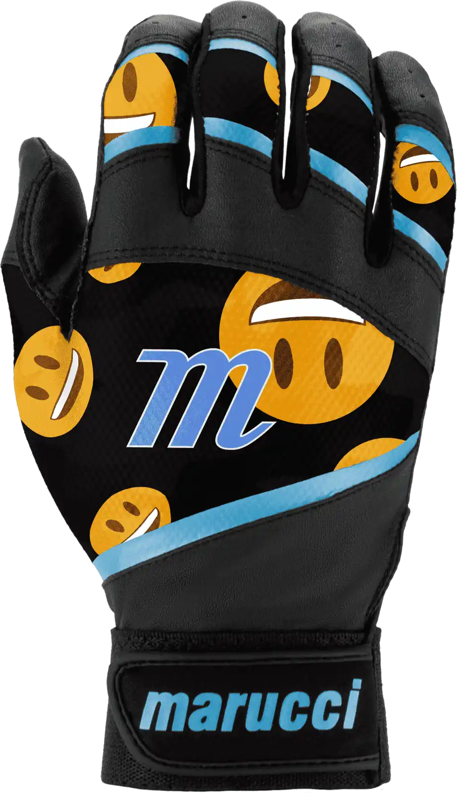 Marucci Foxtrot Tee Ball Batting Gloves - Black Columbia Blue